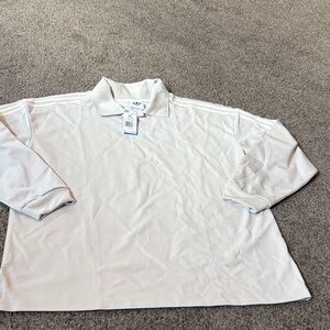 Adidas Classic White Long Sleeve Polo